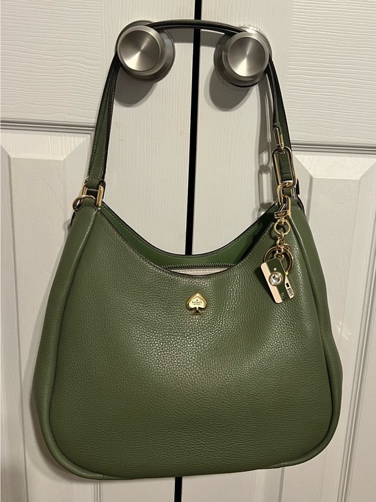 kate spade Handbags - kate spade Olive Green Pebbled Leather Shoulder Bag with Gold Hardware